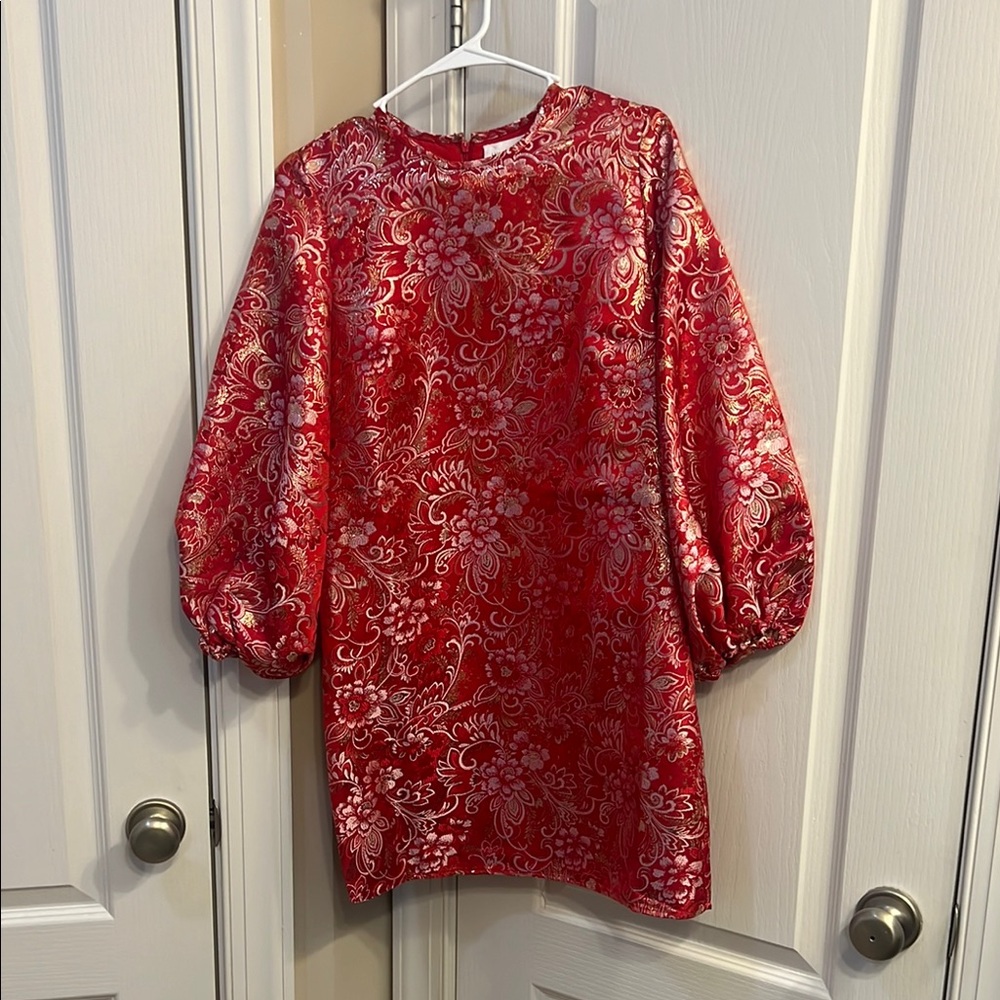 Tuckernuck Red and Gold Sheath Dress